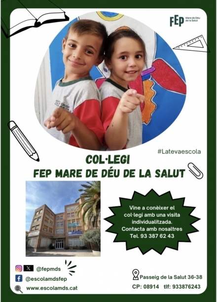 PREINSCRIPCIONS CURS 2024-2025 - Col·legi FEP Mare de Déu de la Salut